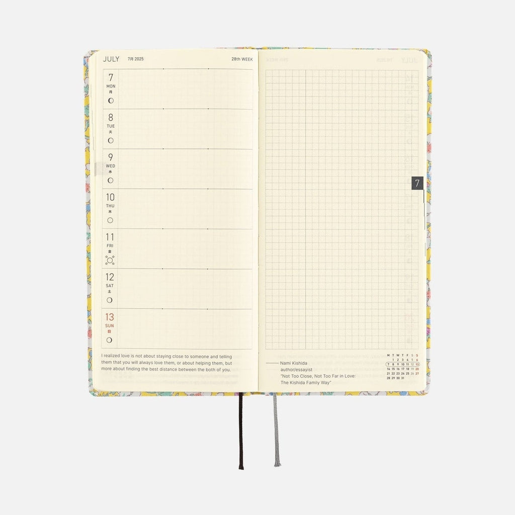 Hobonichi Techo 2025 Weeks - Liberty Fabrics: Paysanne Blossom