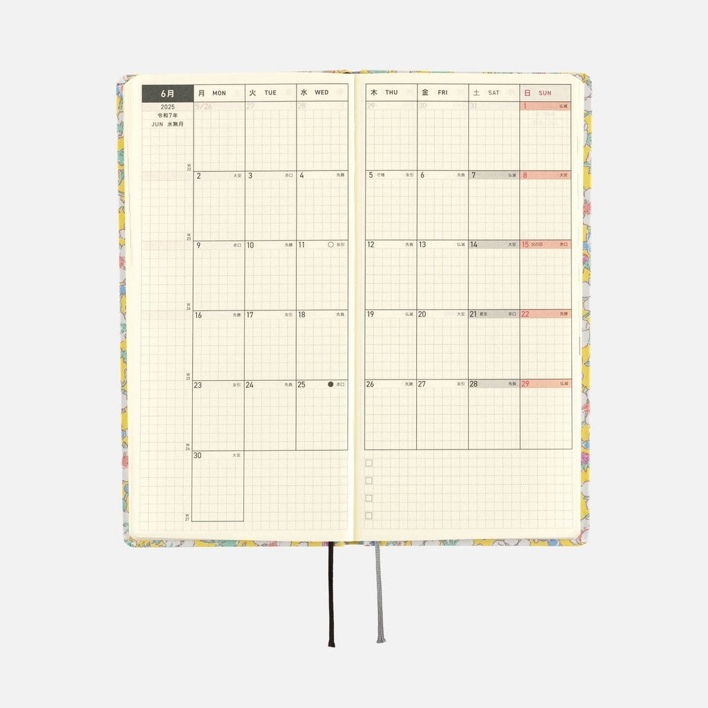 Hobonichi Techo 2025 Weeks - Liberty Fabrics: Paysanne Blossom