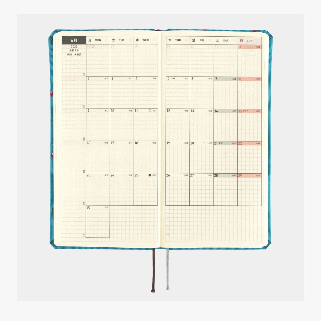 Hobonichi Techo 2025 Weeks MEGA - Bow & Tie: Cherry