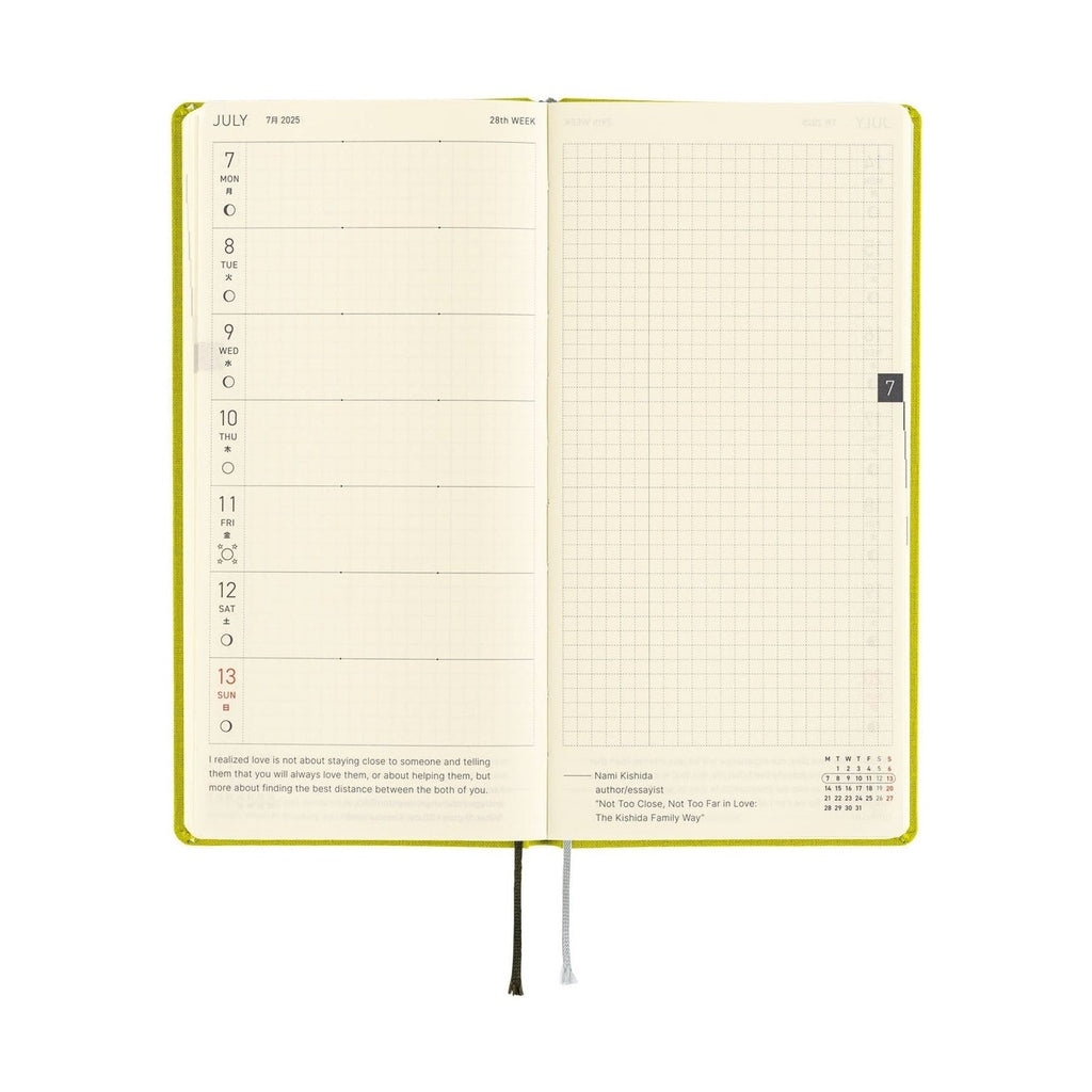 Hobonichi Techo 2025 Weeks MEGA - Colours: Pistachio