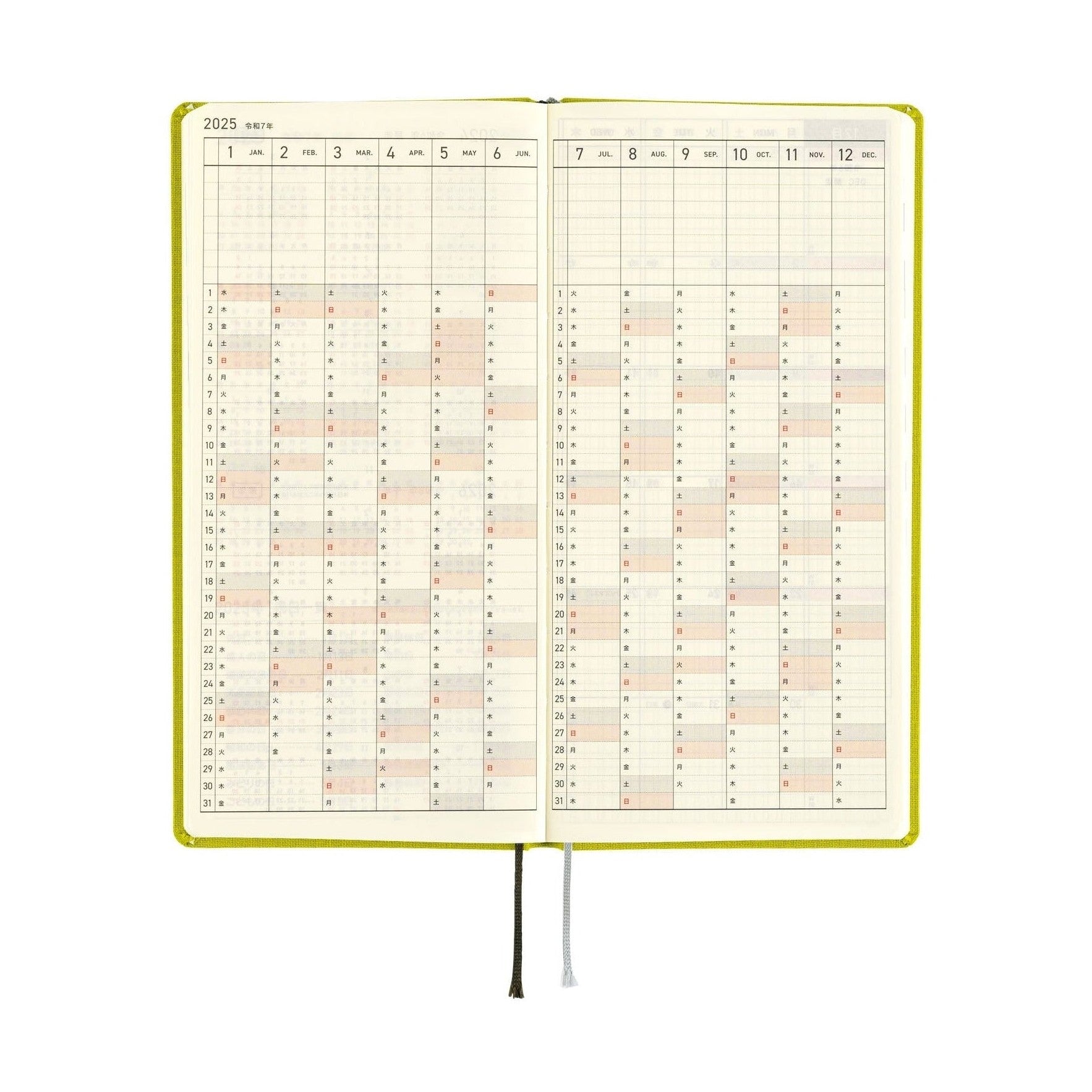 Hobonichi Techo 2025 Weeks MEGA - Colours: Pistachio