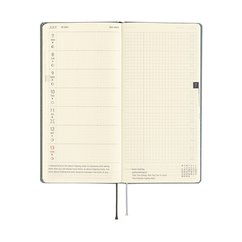 Hobonichi Techo 2025 Weeks MEGA - Colours: Smoke Gray