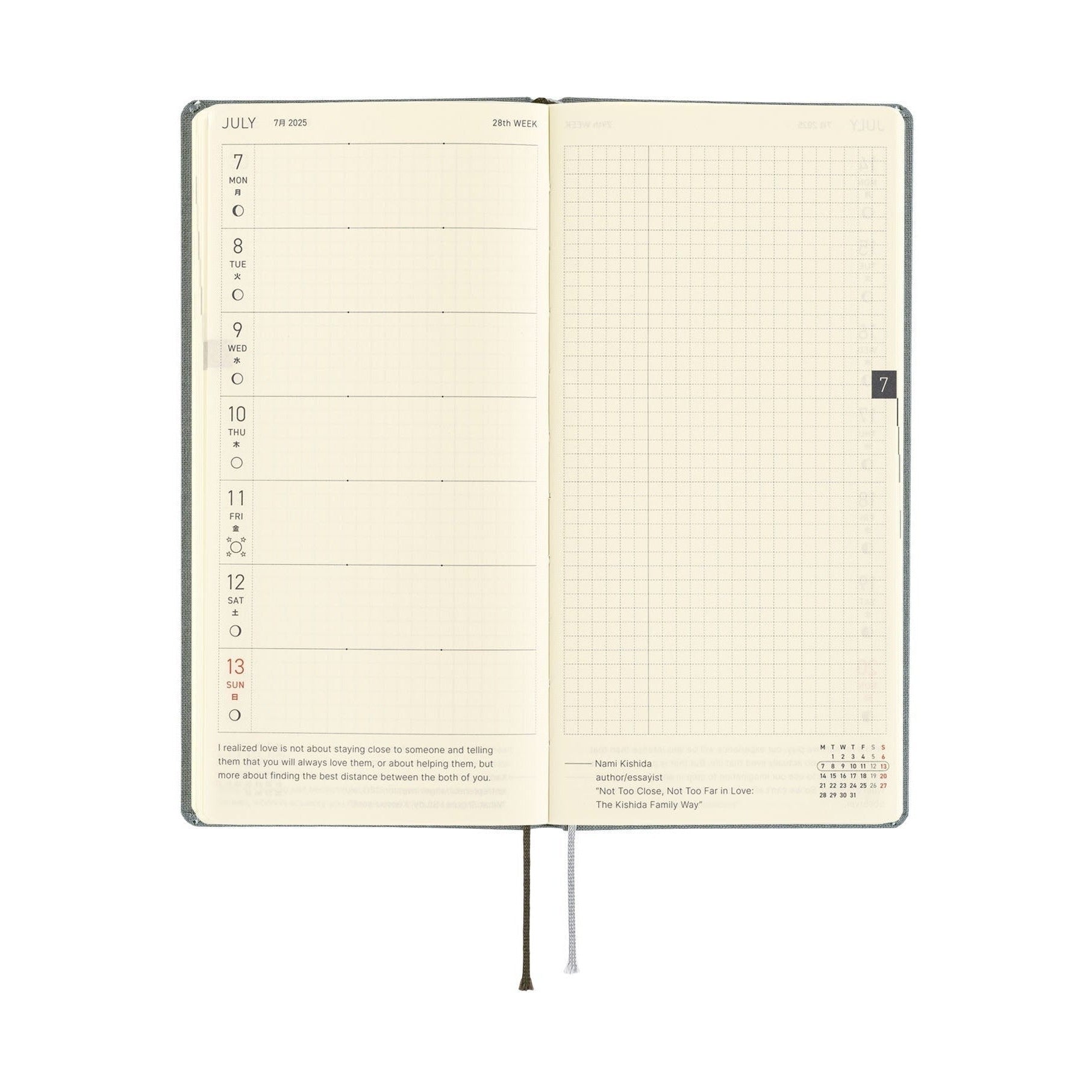 Hobonichi Techo 2025 Weeks MEGA - Colours: Smoke Gray