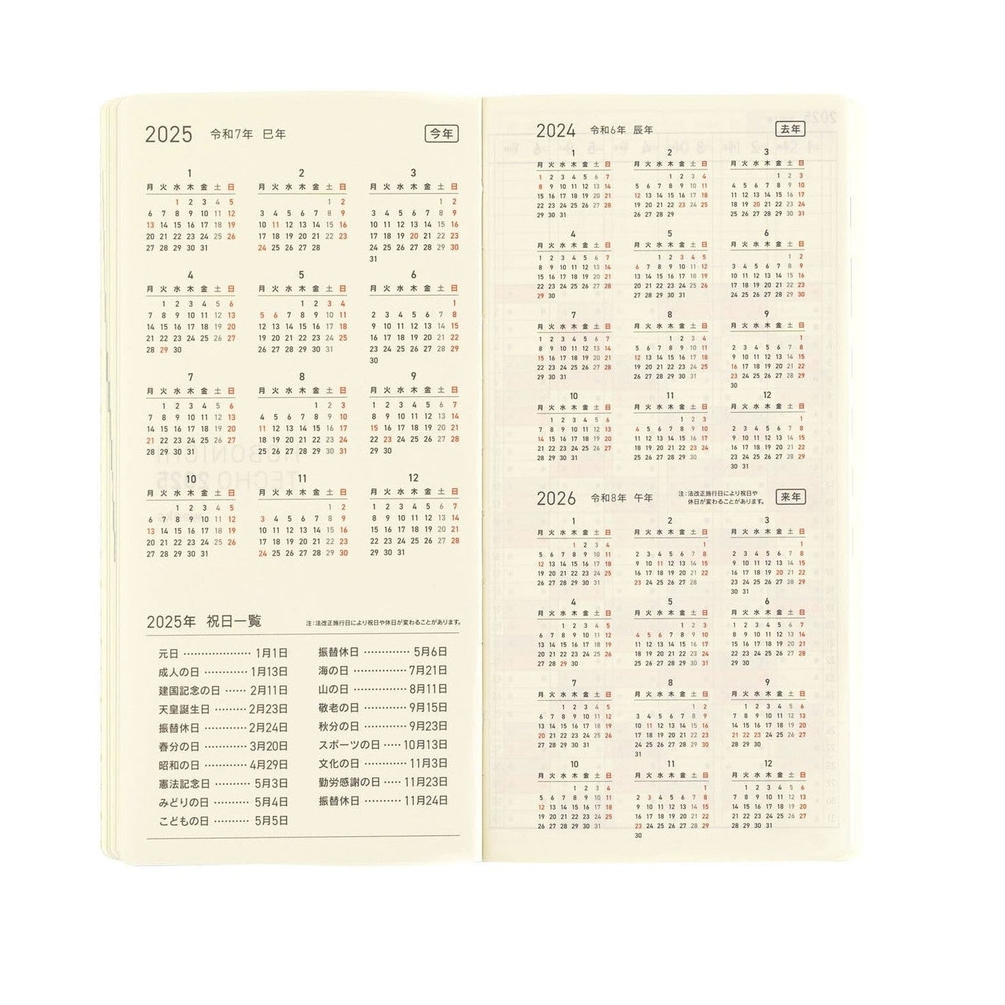 Hobonichi Techo 2025 Weeks MEGA - Sneaker: Leaf Green