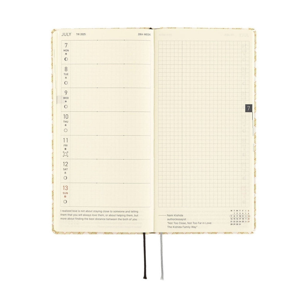 Hobonichi Techo 2025 Weeks - Shirt Fabric: Harvest Plaid