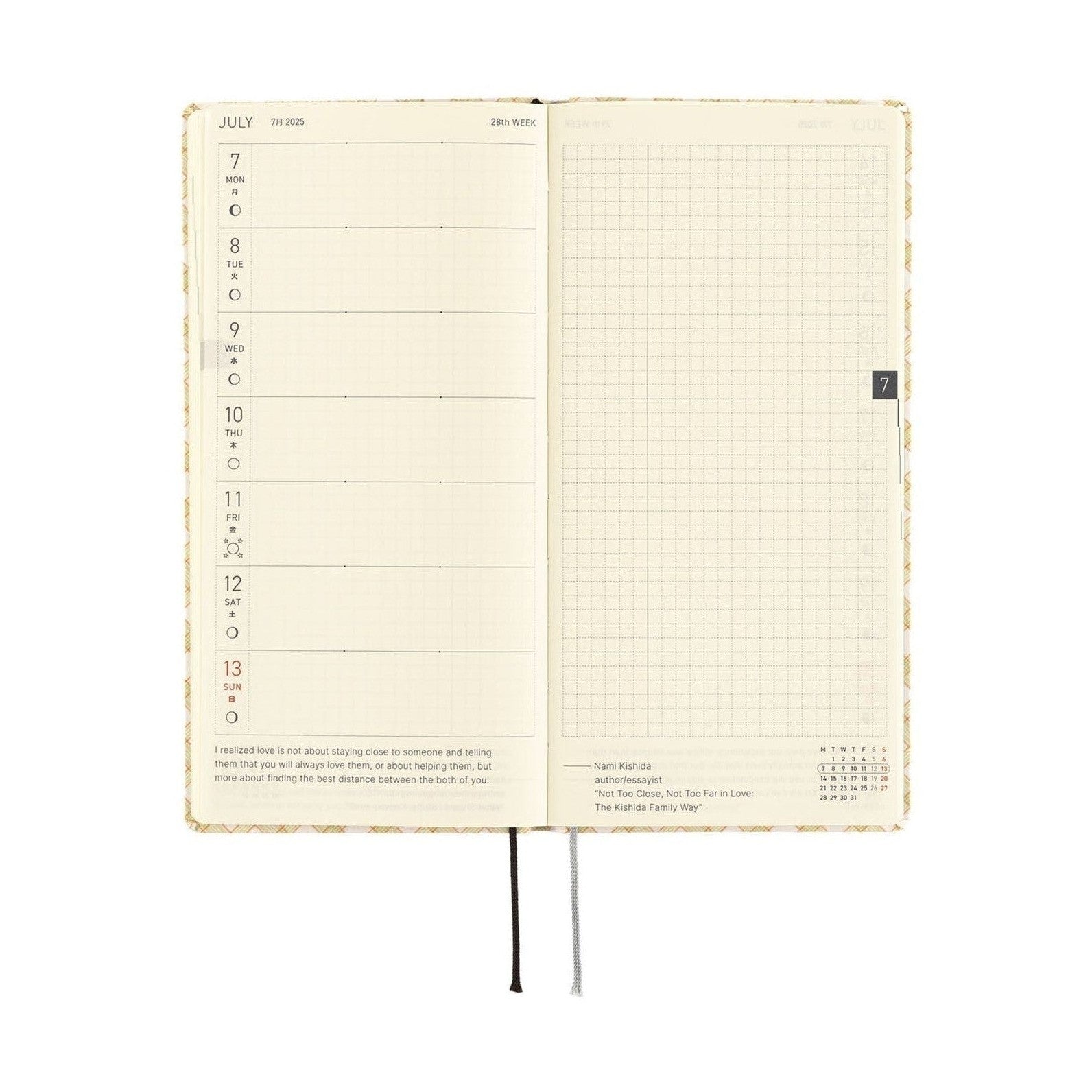 Hobonichi Techo 2025 Weeks - Shirt Fabric: Harvest Plaid