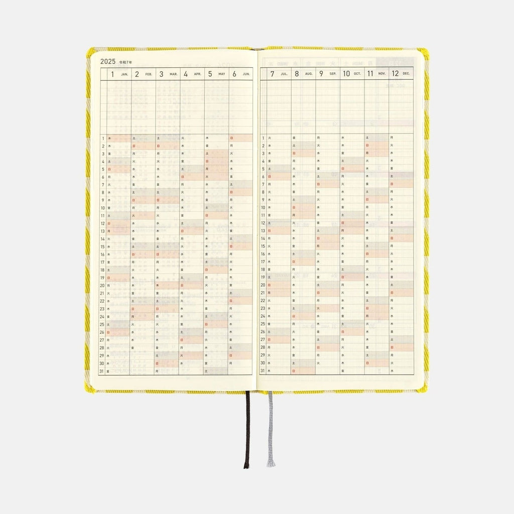Hobonichi Techo 2025 Weeks - yuge fabric farm: Fish Scale Crest