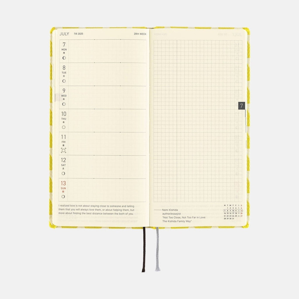 Hobonichi Techo 2025 Weeks - yuge fabric farm: Fish Scale Crest
