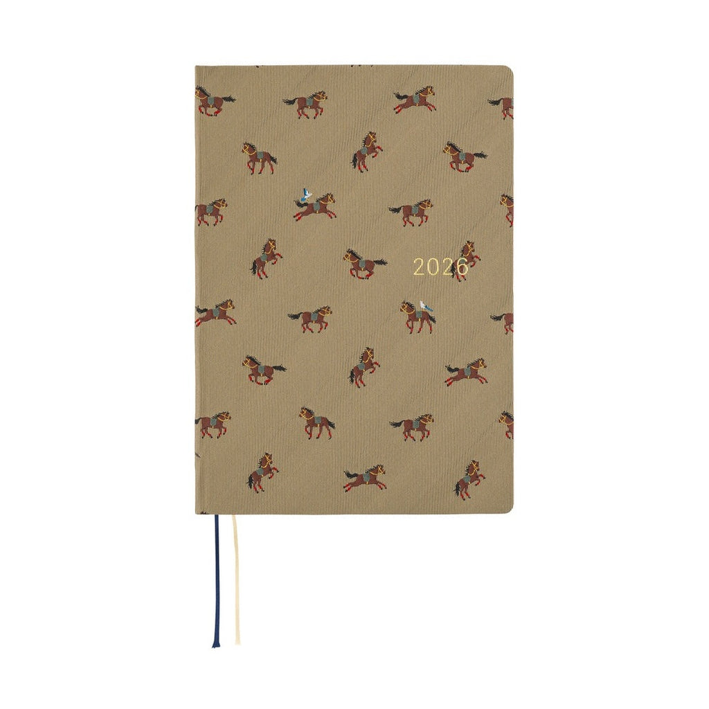 Hobonichi Techo 2026 A5 HON ENG - Bow & Tie: Galloping Horses