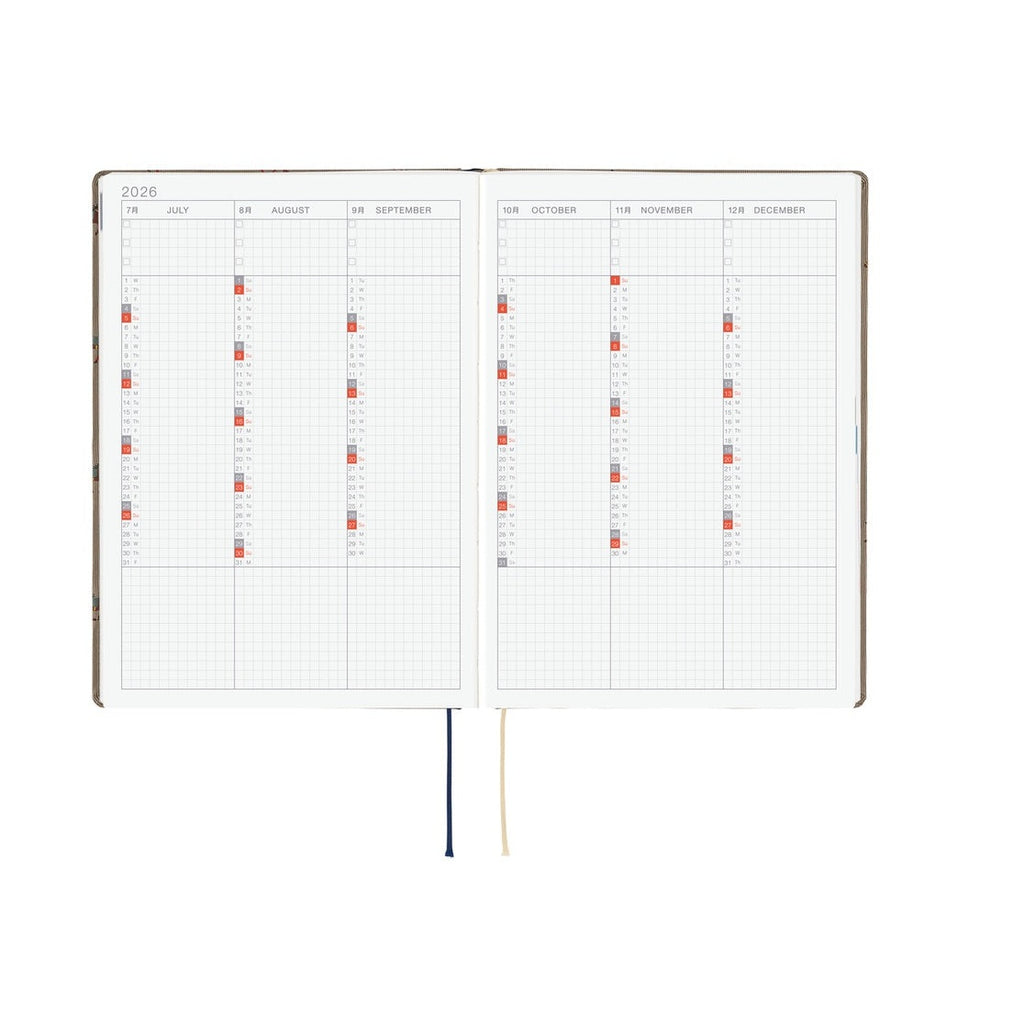 Hobonichi Techo 2026 A5 HON ENG - Bow & Tie: Galloping Horses