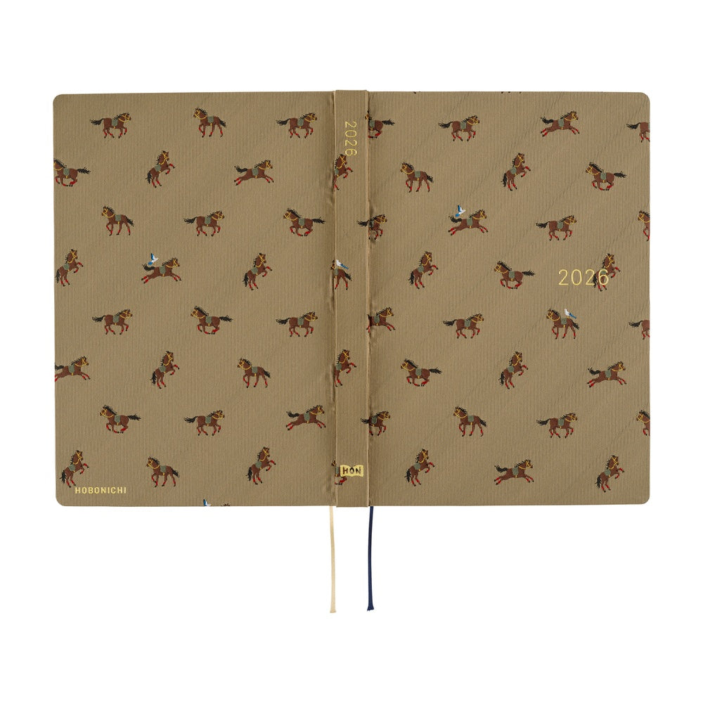 Hobonichi Techo 2026 A5 HON ENG - Bow & Tie: Galloping Horses