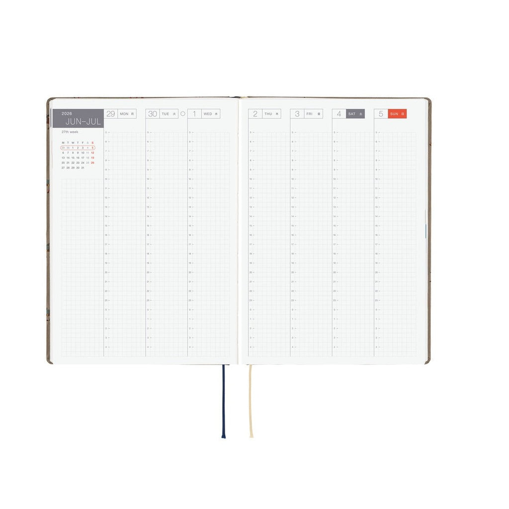 Hobonichi Techo 2026 A5 HON ENG - Bow & Tie: Galloping Horses