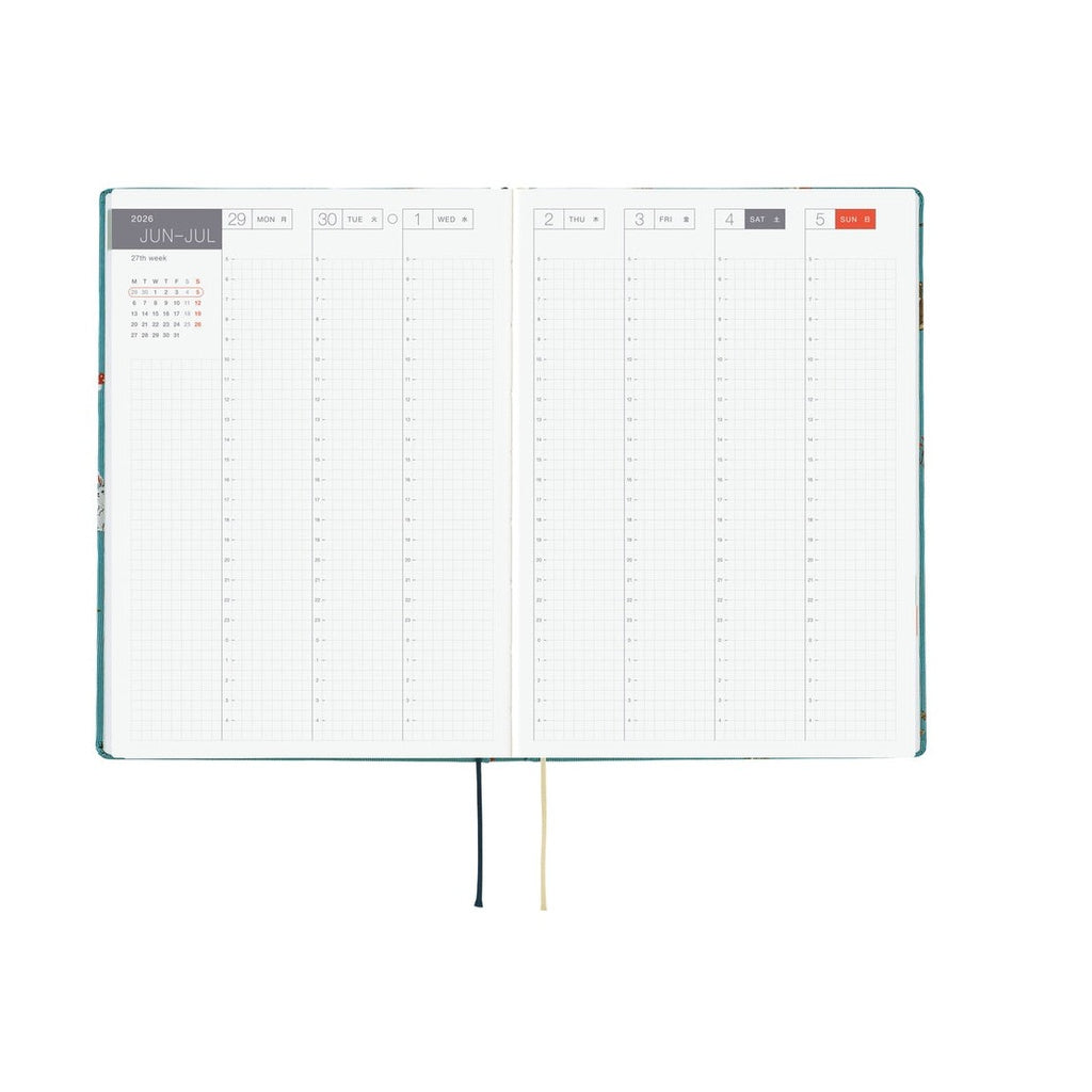 Hobonichi Techo 2026 A5 HON ENG - Bow & Tie: In the Forest