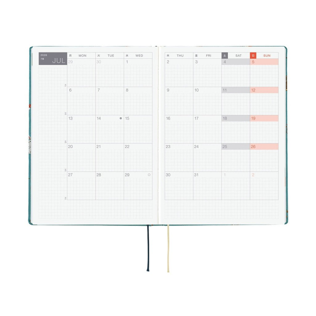 Hobonichi Techo 2026 A5 HON ENG - Bow & Tie: In the Forest