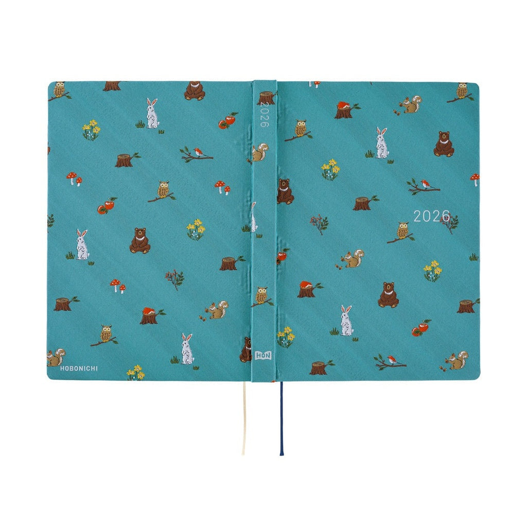 Hobonichi Techo 2026 A5 HON ENG - Bow & Tie: In the Forest