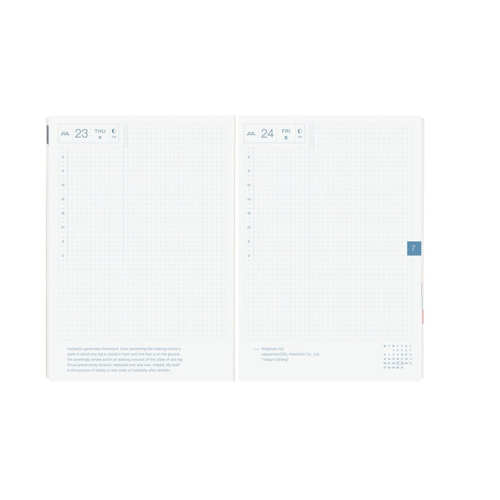 Hobonichi Techo 2026 A5 HON ENG - Paper Series: Black Gingham