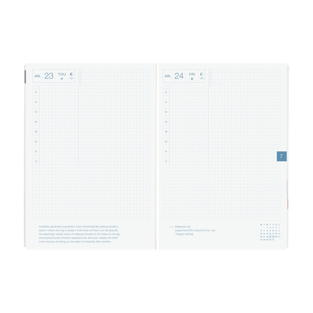 Hobonichi Techo 2026 A5 HON ENG - Paper Series: Black Gingham