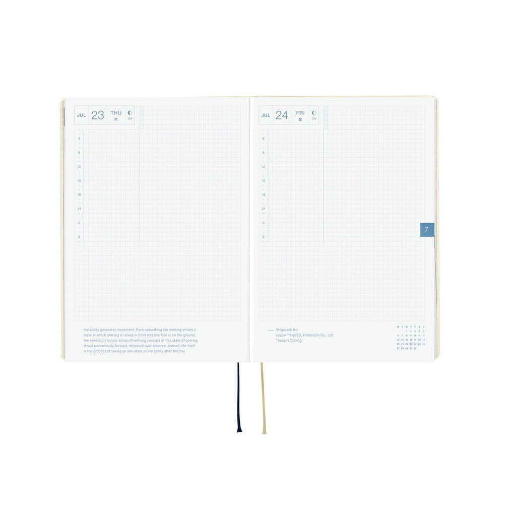 Hobonichi Techo 2026 A5 HON ENG - Slash Ivory