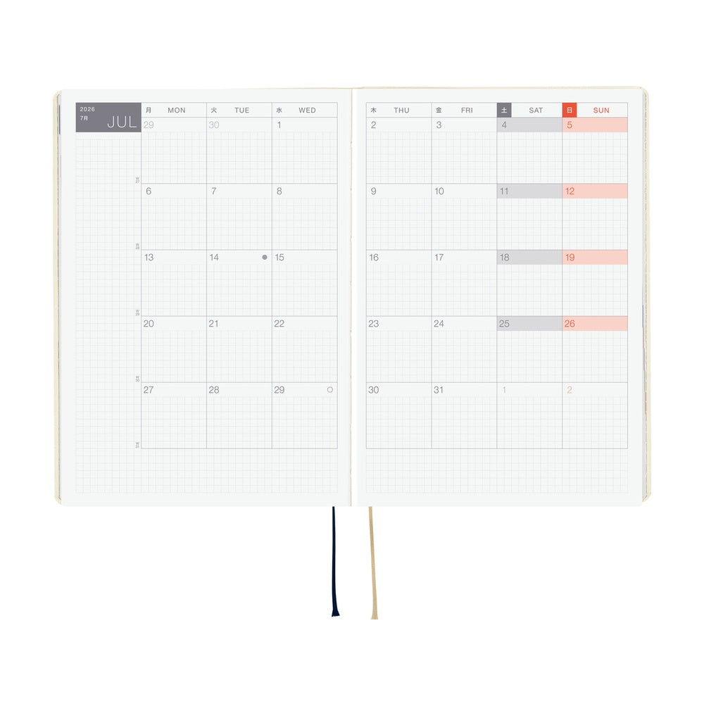 Hobonichi Techo 2026 A5 HON ENG - Slash Ivory