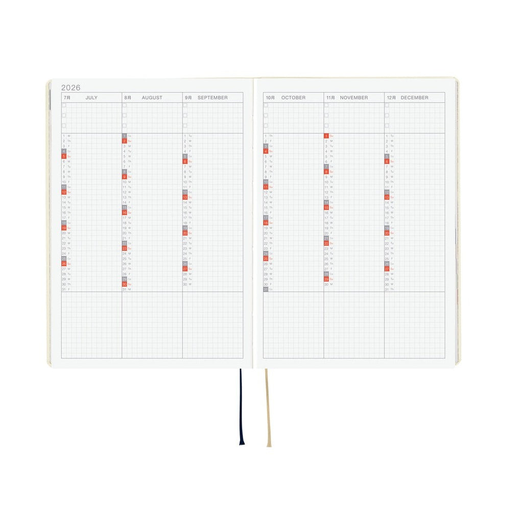 Hobonichi Techo 2026 A5 HON ENG - Slash Ivory