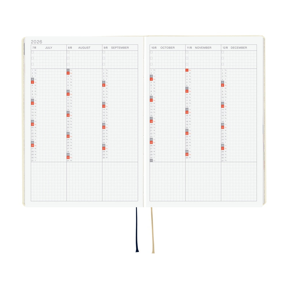 Hobonichi Techo 2026 A5 HON ENG - Slash Ivory