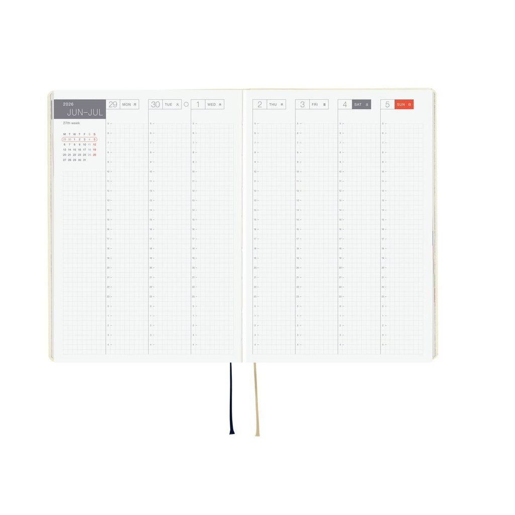 Hobonichi Techo 2026 A5 HON ENG - Slash Ivory