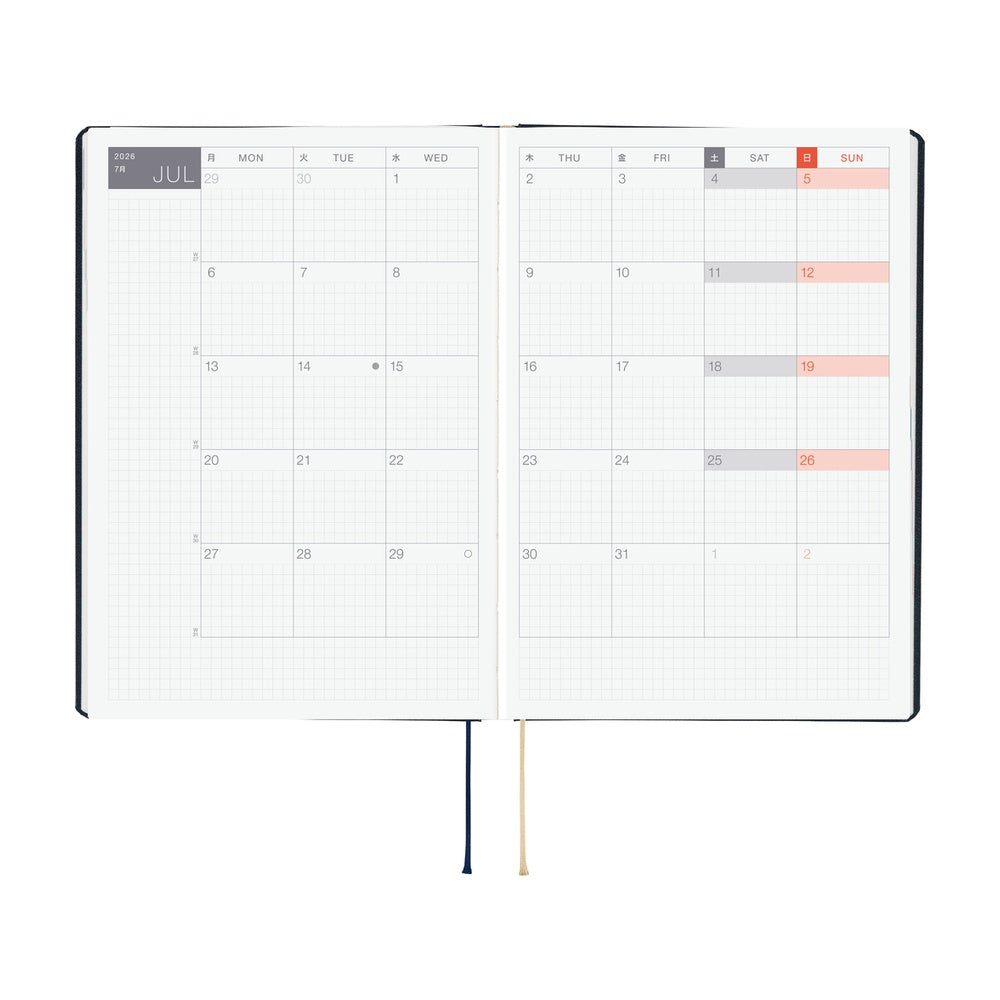 Hobonichi Techo 2026 A5 HON ENG - Slash Navy