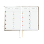 Four-month overview spread in Hobonichi 2026 A6 diary showing August to November