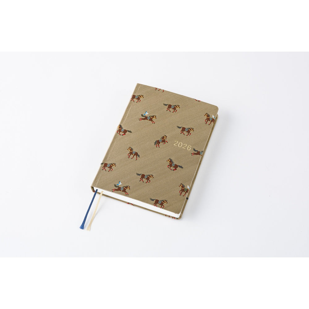Hobonichi Techo 2026 A6 HON ENG - Bow & Tie: Galloping Horses