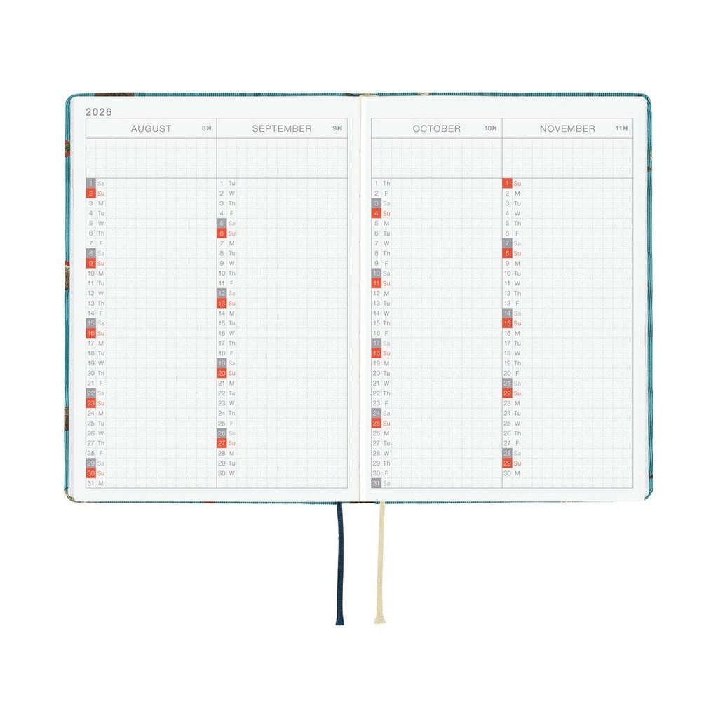 Hobonichi Techo 2026 A6 HON ENG - Bow & Tie: In the Forest