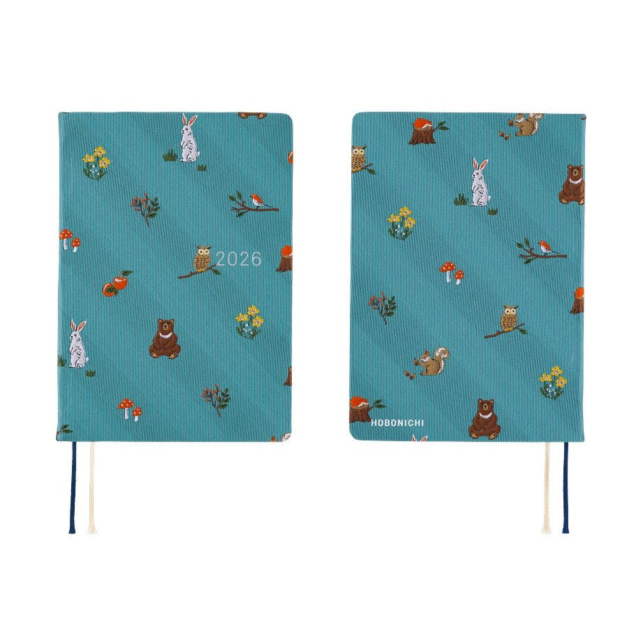 Hobonichi Techo 2026 A6 HON ENG - Bow & Tie: In the Forest