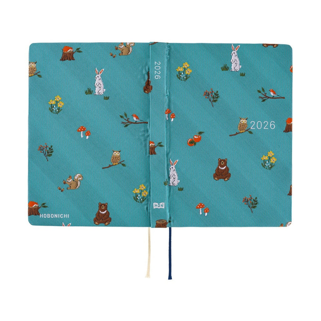 Hobonichi Techo 2026 A6 HON ENG - Bow & Tie: In the Forest
