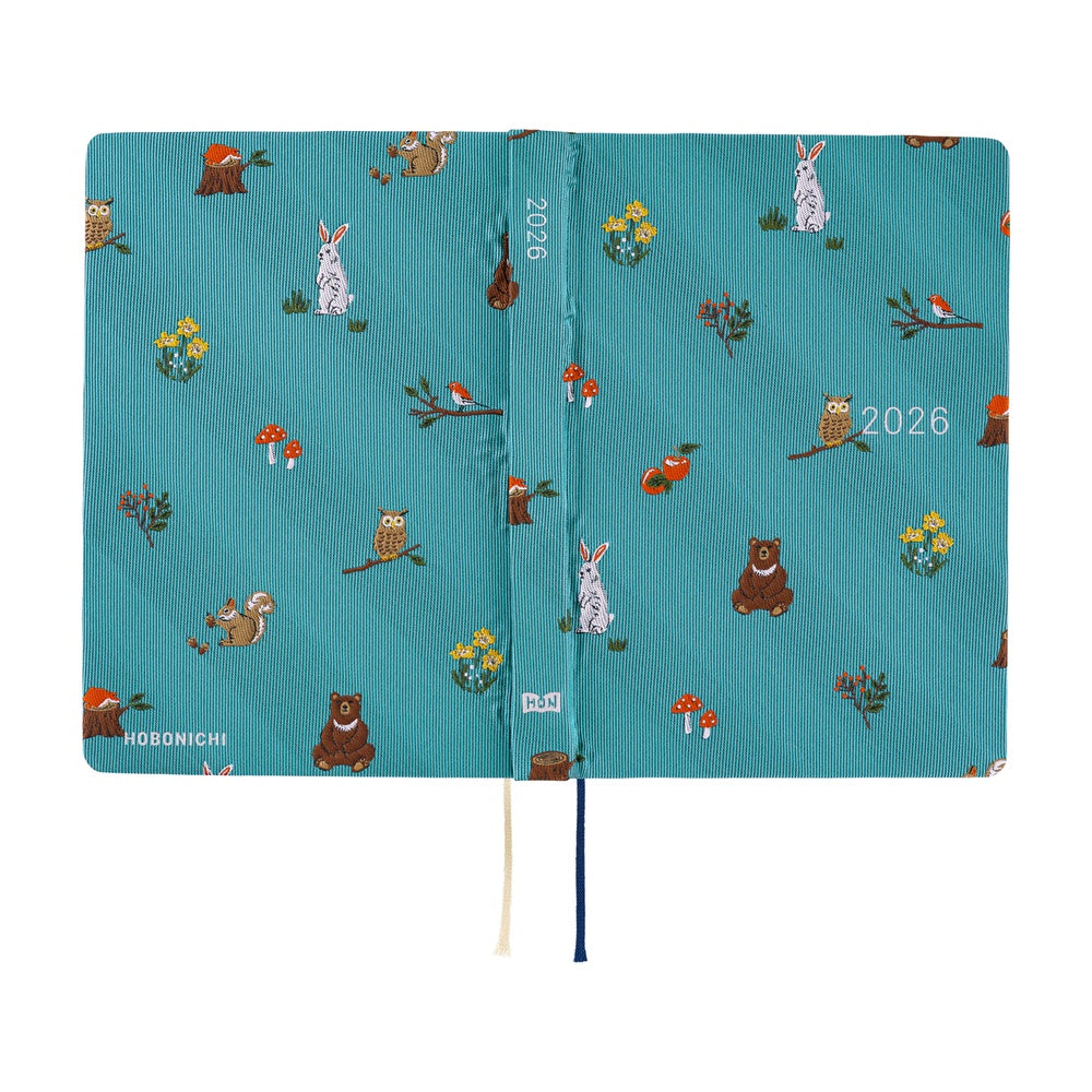 Hobonichi Techo 2026 A6 HON ENG - Bow & Tie: In the Forest