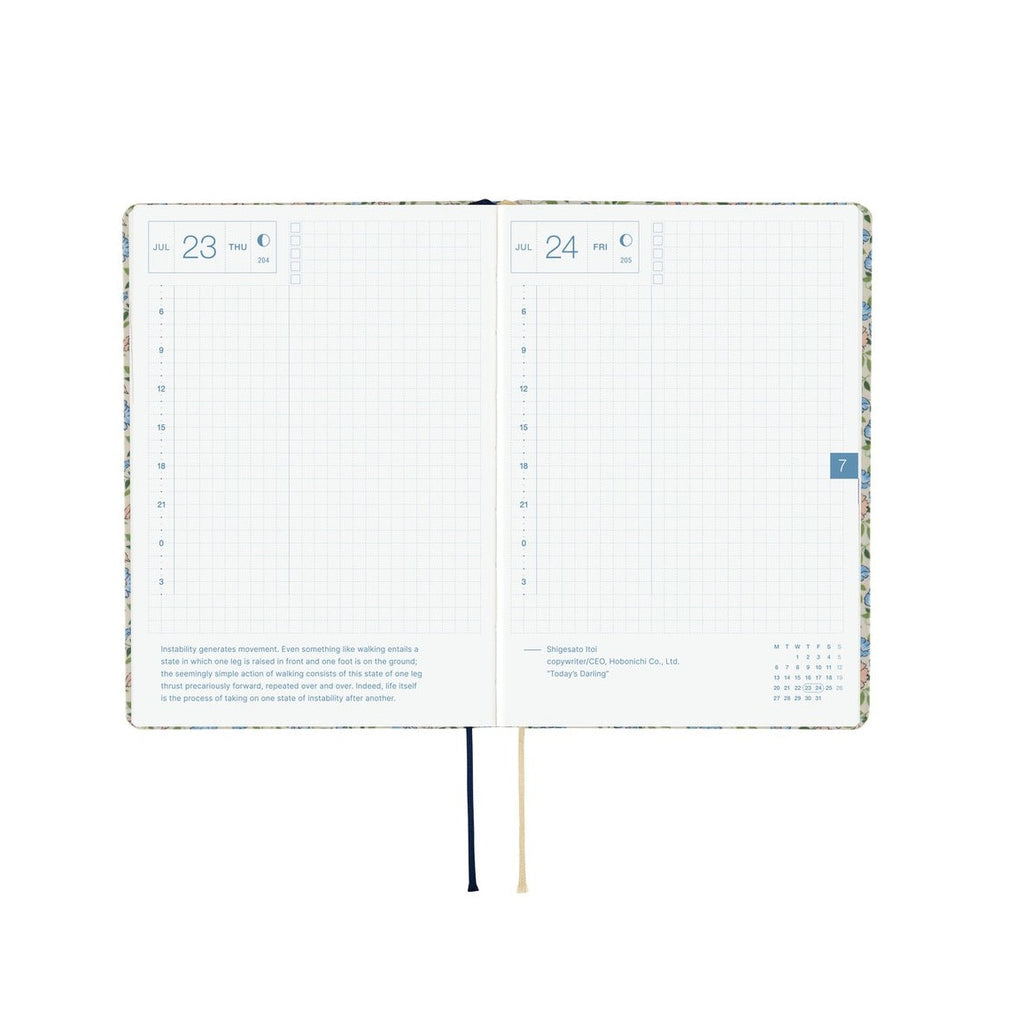 Hobonichi Techo 2026 A6 HON ENG - Liberty Fabrics: Sasha Kiora