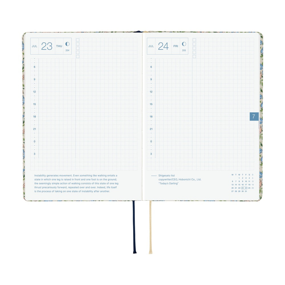 Hobonichi Techo 2026 A6 HON ENG - Liberty Fabrics: Sasha Kiora