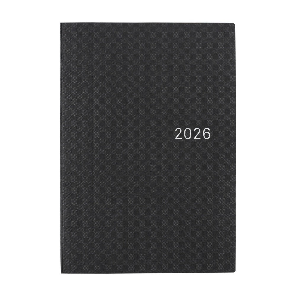 Hobonichi Techo 2026 A6 HON ENG - Paper Series: Black Gingham