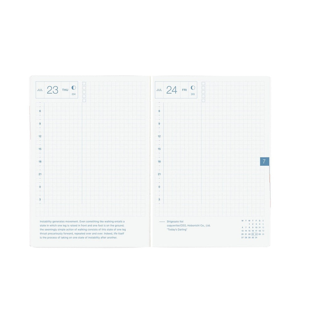 Hobonichi Techo 2026 A6 HON ENG - Paper Series: Black Gingham