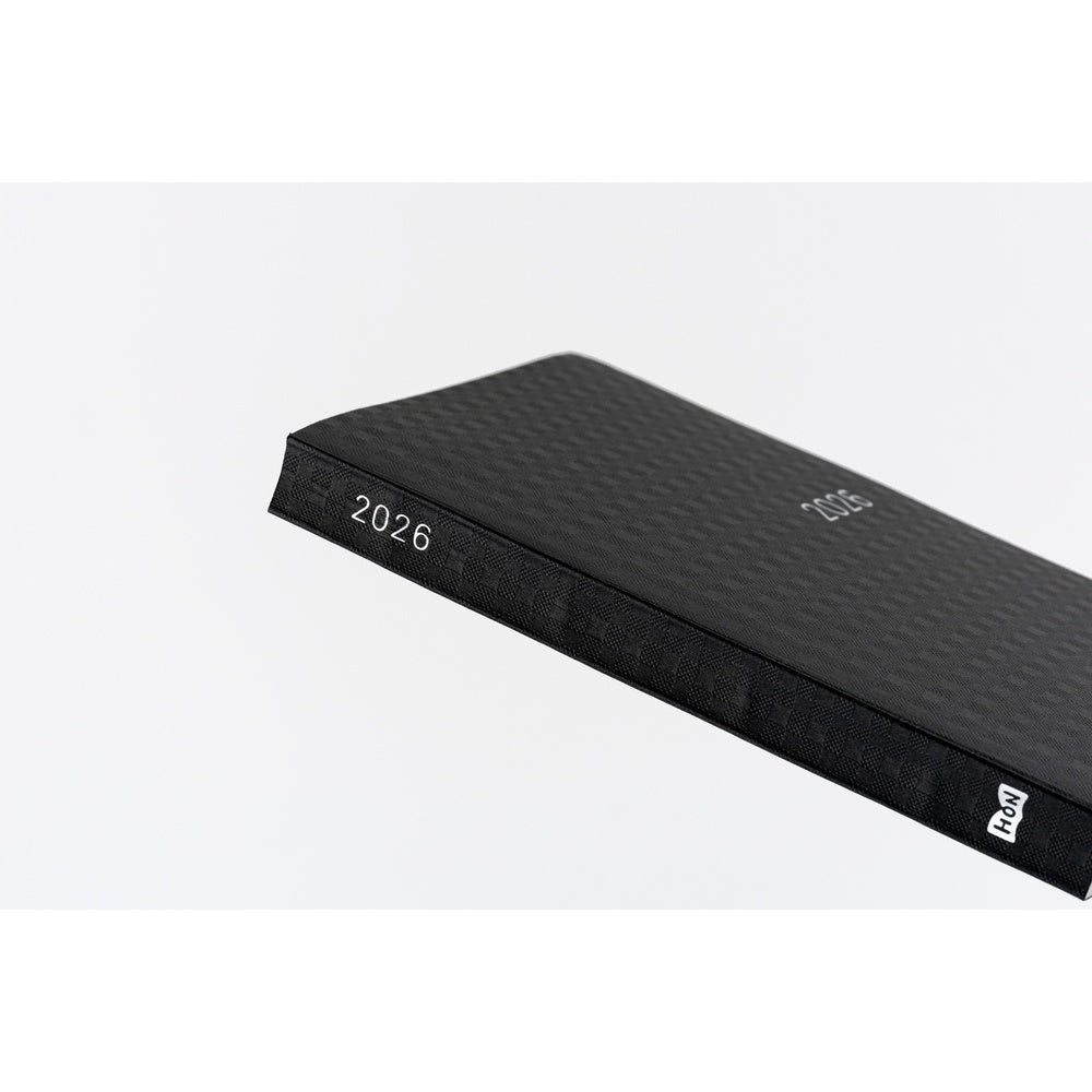 Hobonichi Techo 2026 A6 HON ENG - Paper Series: Black Gingham