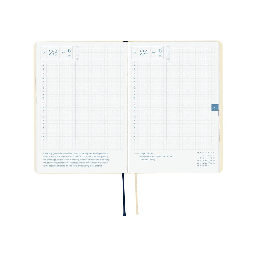 Hobonichi Techo 2026 A6 HON ENG - Slash Ivory