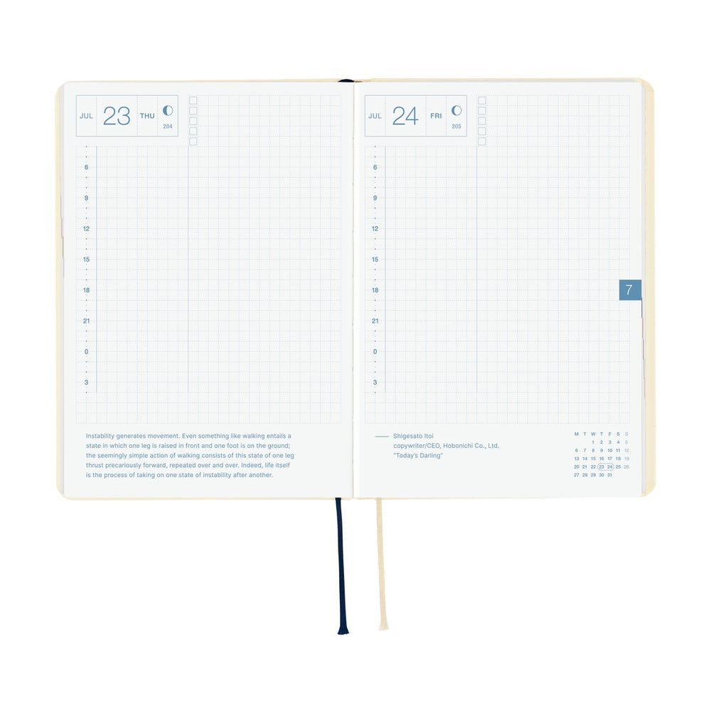 Hobonichi Techo 2026 A6 HON ENG - Slash Ivory