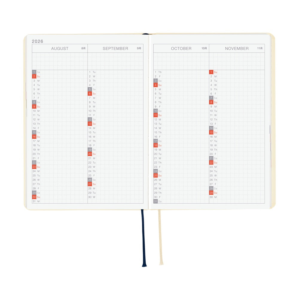 Hobonichi Techo 2026 A6 HON ENG - Slash Ivory