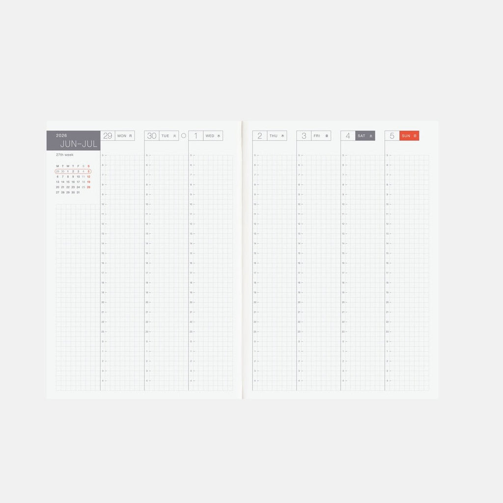Hobonichi Techo 2026 Cousin Book - A5 size/Daily/Jan start/Mon start - English