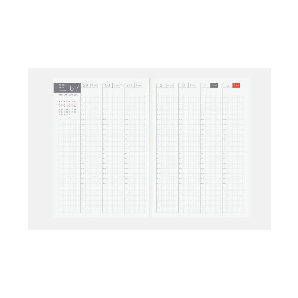 Hobonichi Techo 2026 Japanese Cousin Book A5 size/Daily/Apr start/Mon start