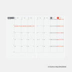 May 2026 monthly calendar spread in Hobonichi Techo 2026 with Japanese lucky day icons and orange highlights