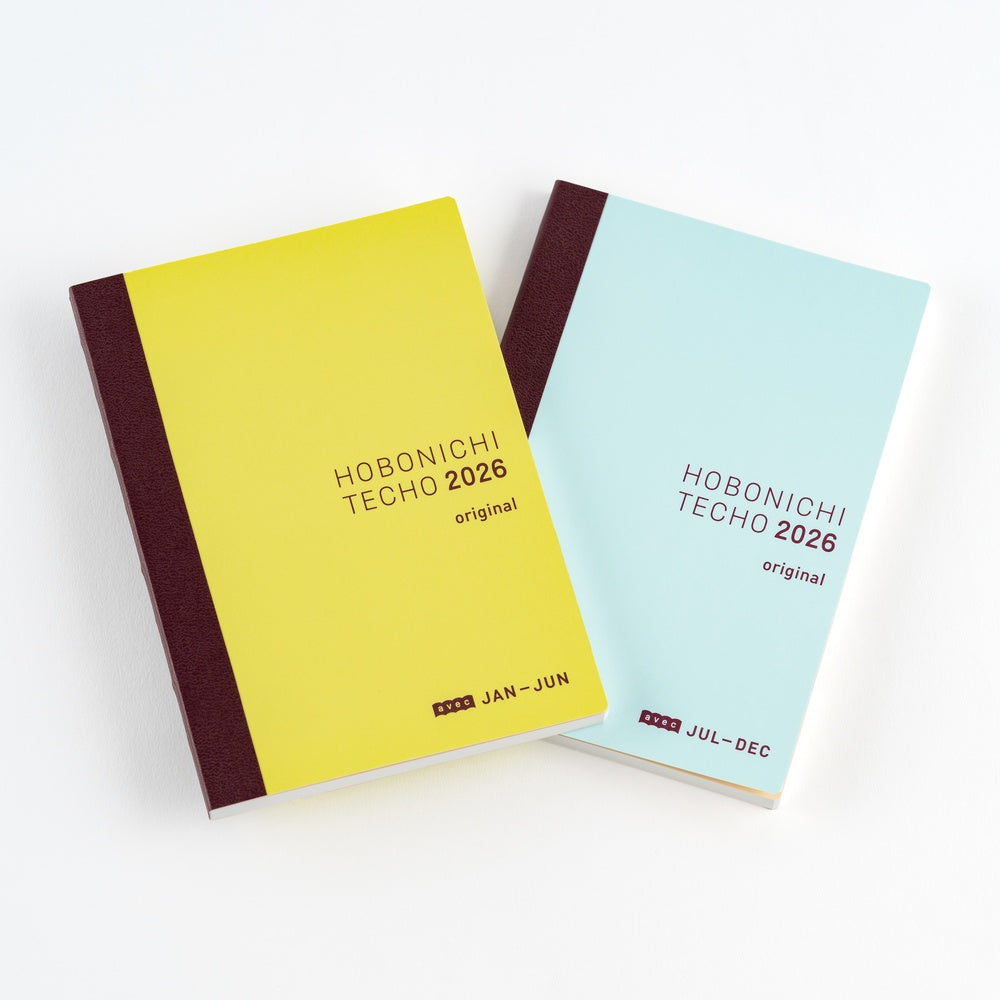 Hobonichi Techo 2026 Original Avec Books - A6 size/Daily 6-month x 2 book set/Jan start/Mon start - Japanese