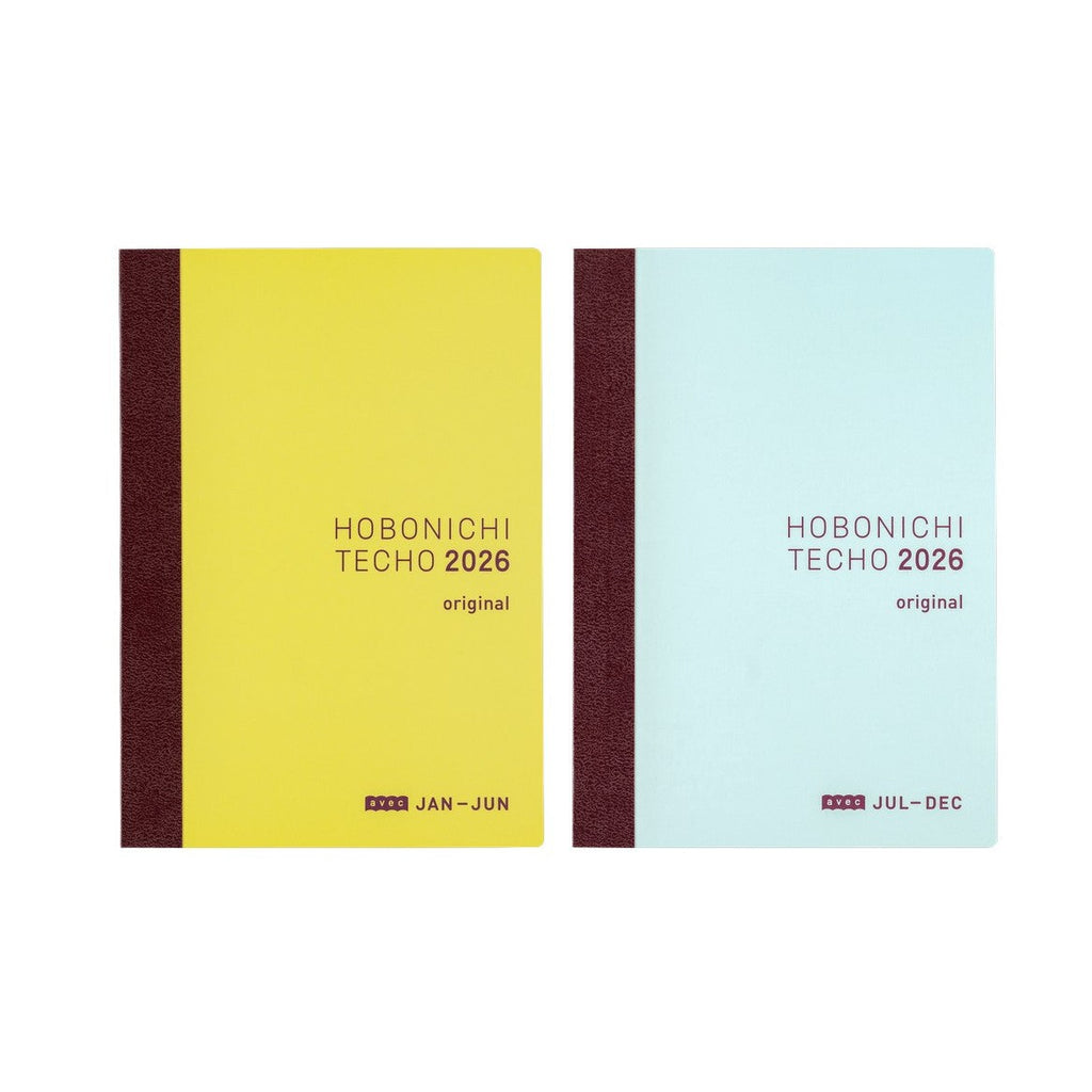 Hobonichi Techo 2026 Original Avec Books - A6 size/Daily 6-month x 2 book set/Jan start/Mon start - Japanese