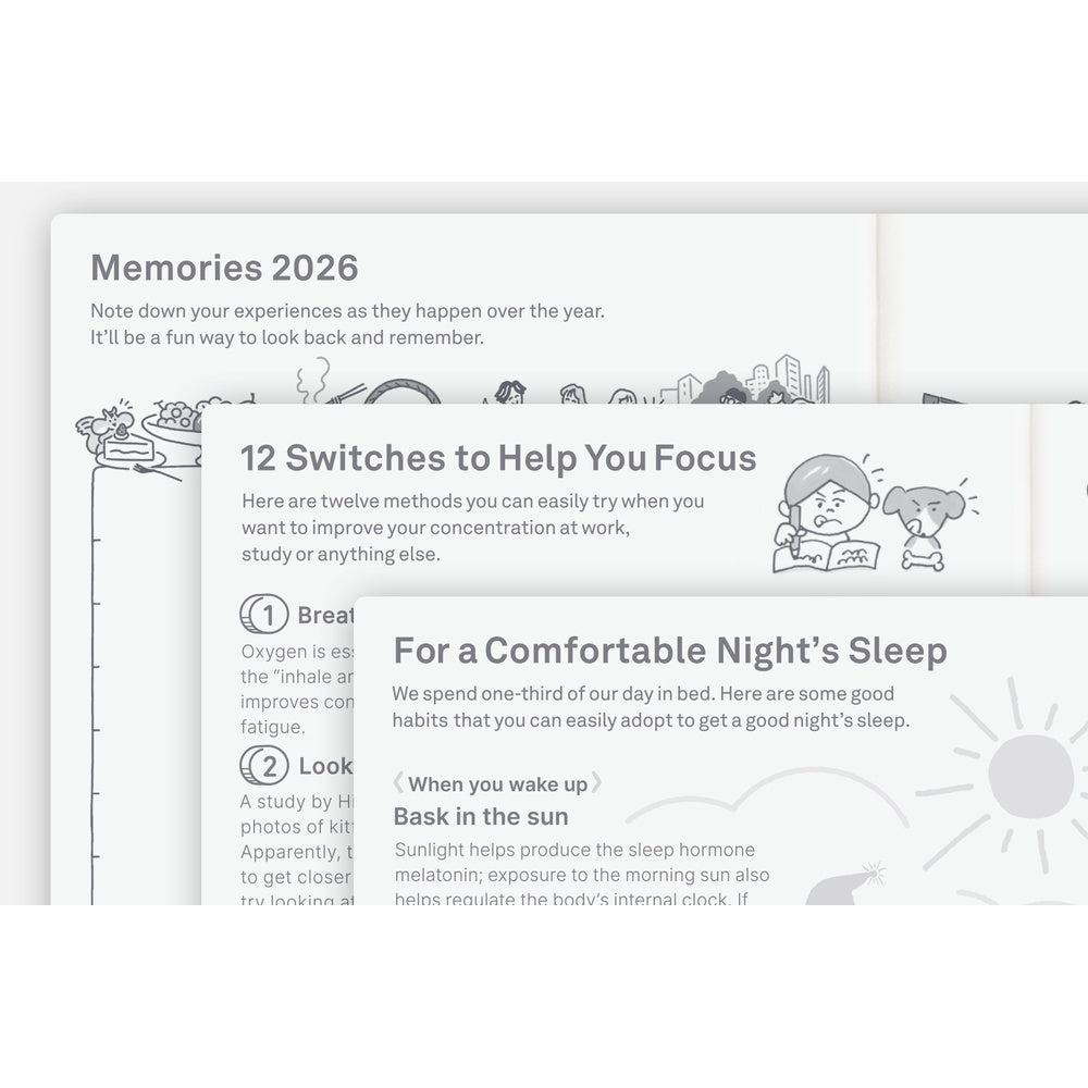 Hobonichi Techo 2026 Original Book - A6 size/Daily/Jan start/Mon start - English