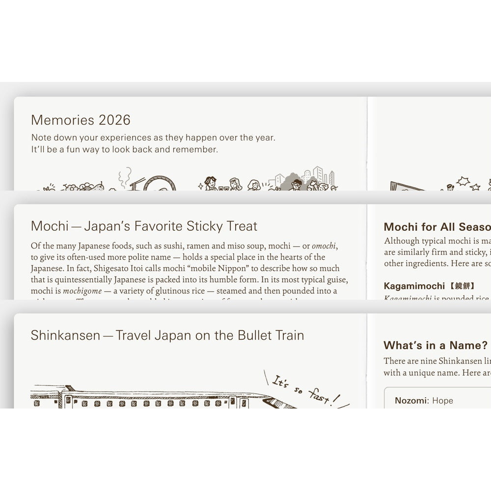 Hobonichi Techo 2026 Planner Book - A6 size/Daily/Jan start/Mon start - English