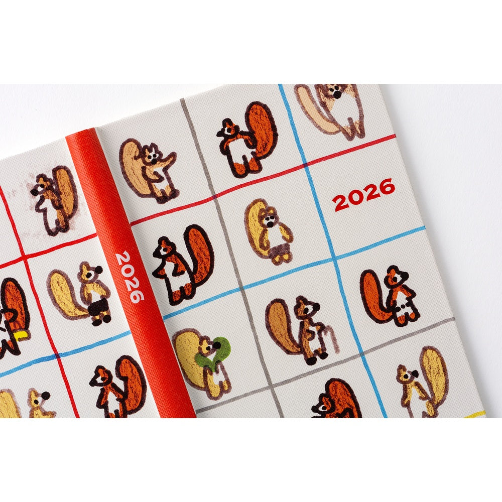 Hobonichi Techo 2026 Weeks ENG - 100%ORANGE: Squirrel’s Moving Day