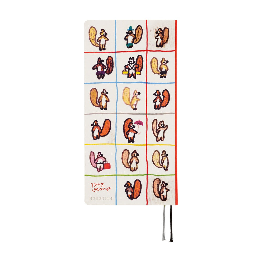 Hobonichi Techo 2026 Weeks ENG - 100%ORANGE: Squirrel’s Moving Day